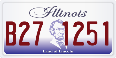 IL license plate B271251