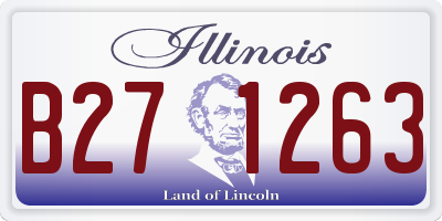 IL license plate B271263