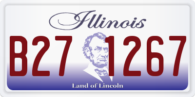 IL license plate B271267