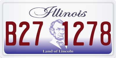 IL license plate B271278