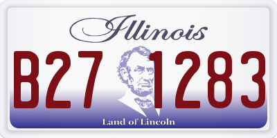 IL license plate B271283