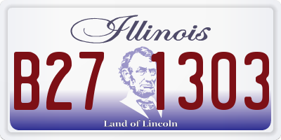 IL license plate B271303
