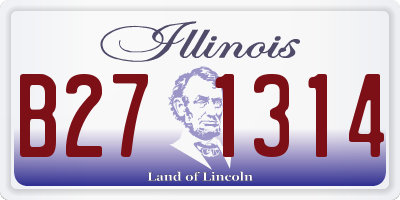 IL license plate B271314