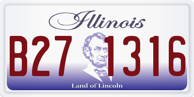 IL license plate B271316