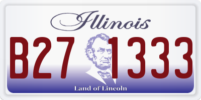 IL license plate B271333