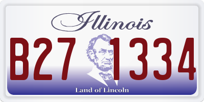 IL license plate B271334