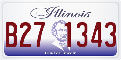 IL license plate B271343