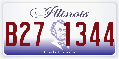 IL license plate B271344