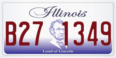 IL license plate B271349