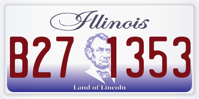 IL license plate B271353