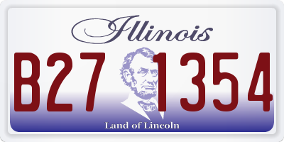 IL license plate B271354