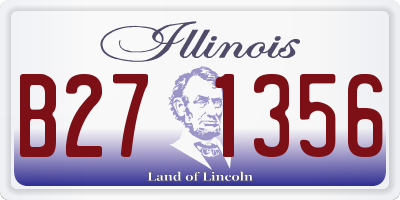 IL license plate B271356