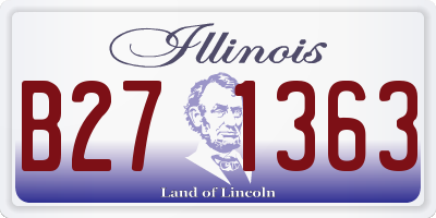 IL license plate B271363