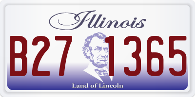 IL license plate B271365