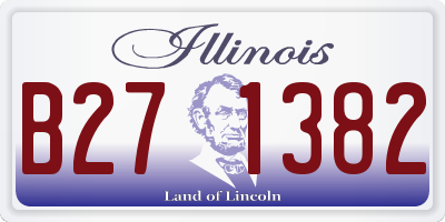 IL license plate B271382