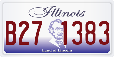 IL license plate B271383