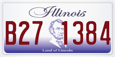 IL license plate B271384