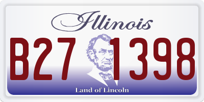 IL license plate B271398