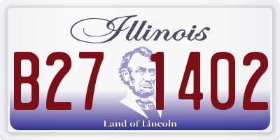 IL license plate B271402