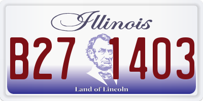 IL license plate B271403
