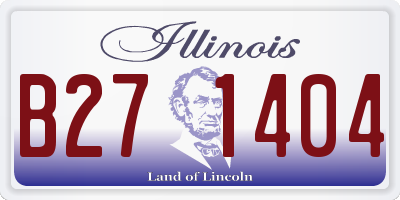 IL license plate B271404