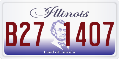 IL license plate B271407