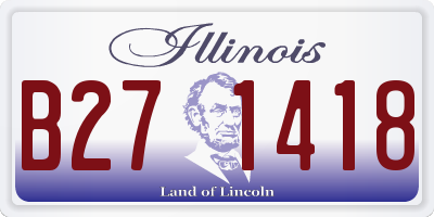 IL license plate B271418