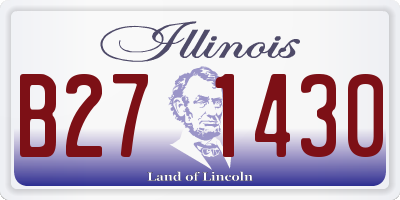 IL license plate B271430