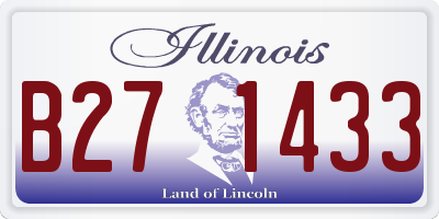IL license plate B271433
