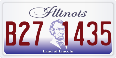 IL license plate B271435