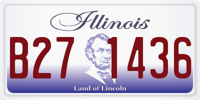 IL license plate B271436