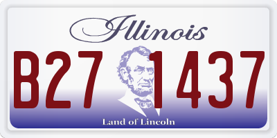 IL license plate B271437