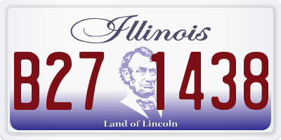 IL license plate B271438