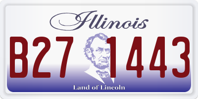 IL license plate B271443