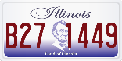 IL license plate B271449