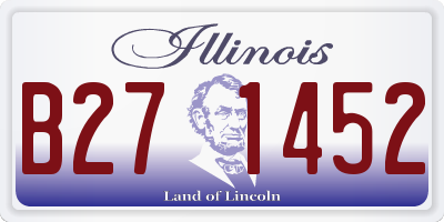 IL license plate B271452