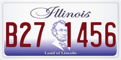IL license plate B271456
