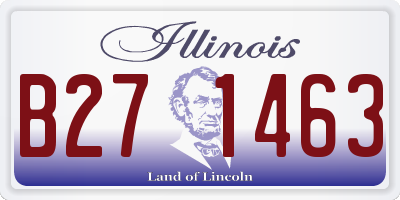 IL license plate B271463