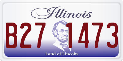 IL license plate B271473