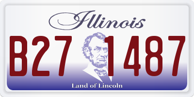 IL license plate B271487