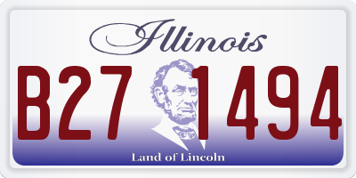 IL license plate B271494