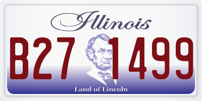 IL license plate B271499