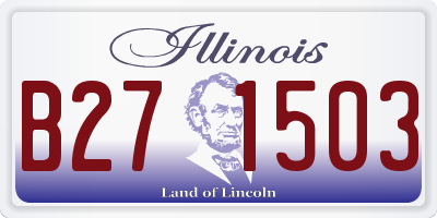 IL license plate B271503