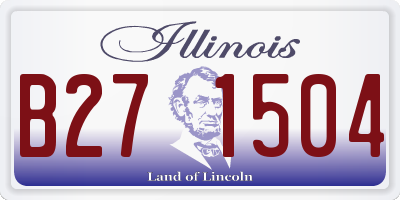 IL license plate B271504