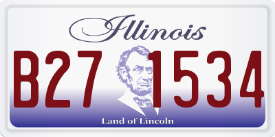 IL license plate B271534