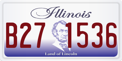 IL license plate B271536