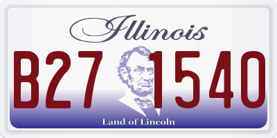 IL license plate B271540