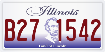 IL license plate B271542