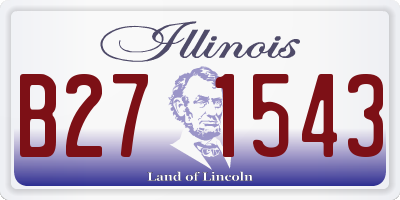 IL license plate B271543