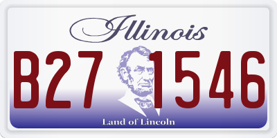 IL license plate B271546